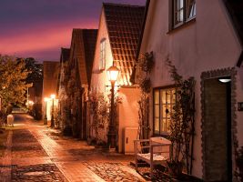 Abendstimmung in der Altstadt von Föhr
