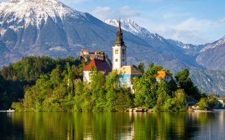 Bled Kirche Mariä Himmelfahrt Slowenien
