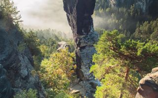 Morgenstimmung über dem Wehlgrund in der Sächsischen Schweiz - (c) Michael/stock.adobe.com