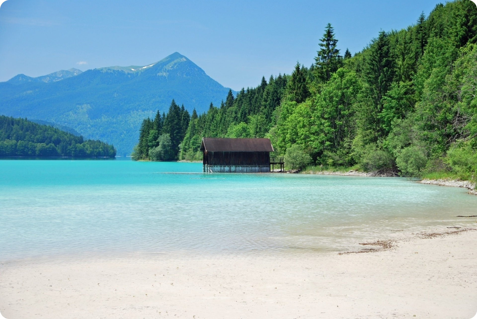 Der Walchensee in Bayern Der Walchensee in Bayern