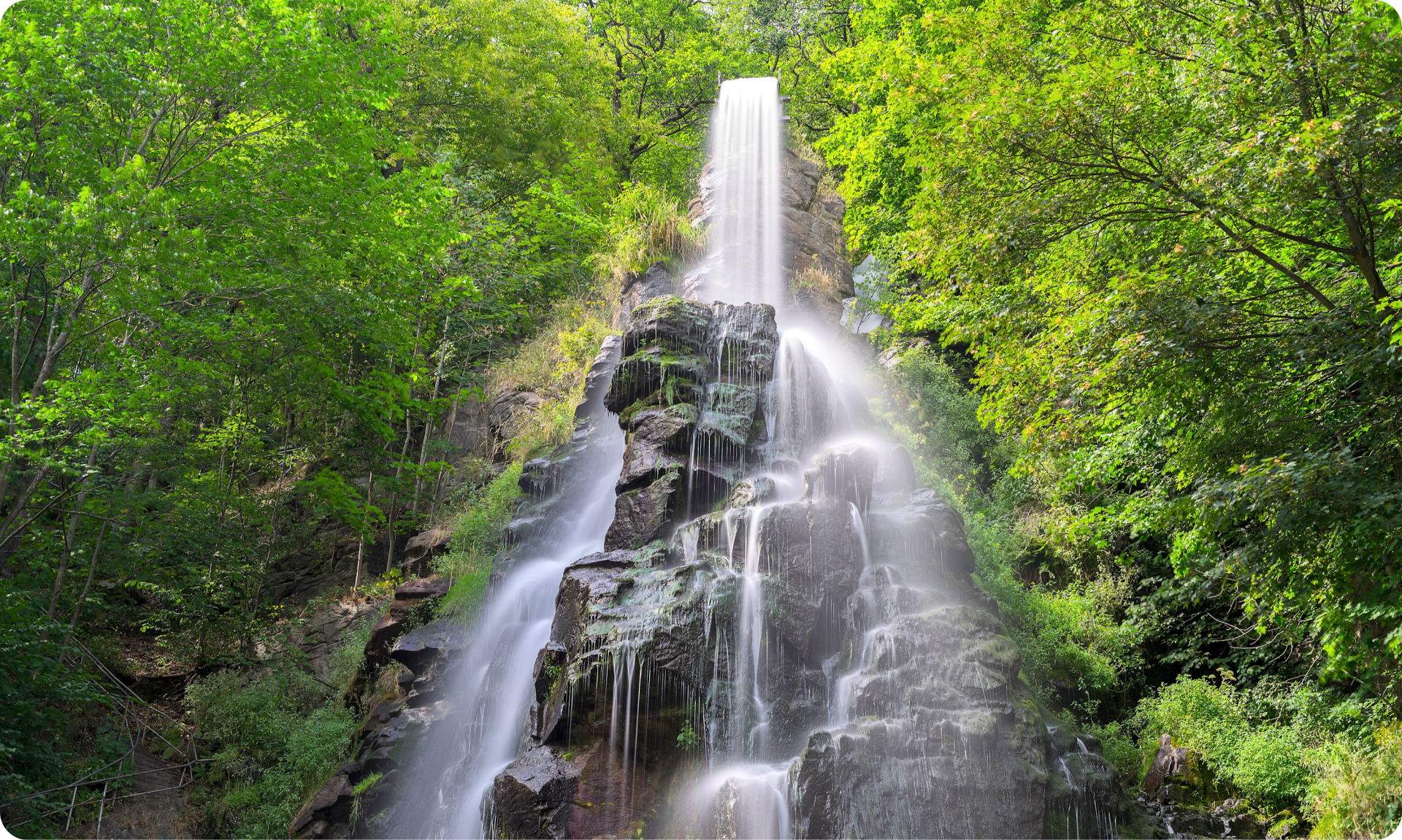 Der Trusetaler Wasserfall im Thüringer Wald