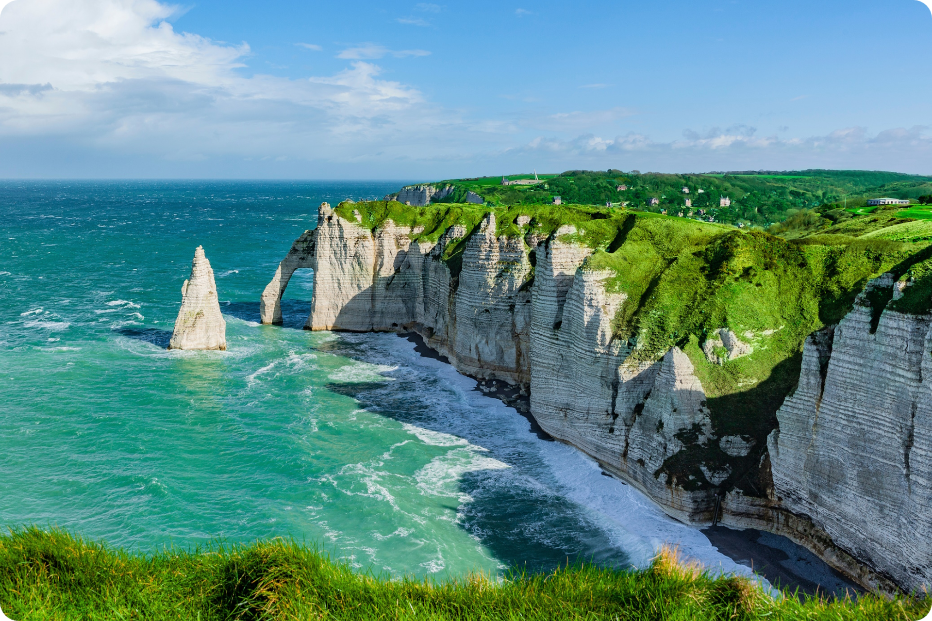 Die Kreidefelsen von Étretat in der Normandie