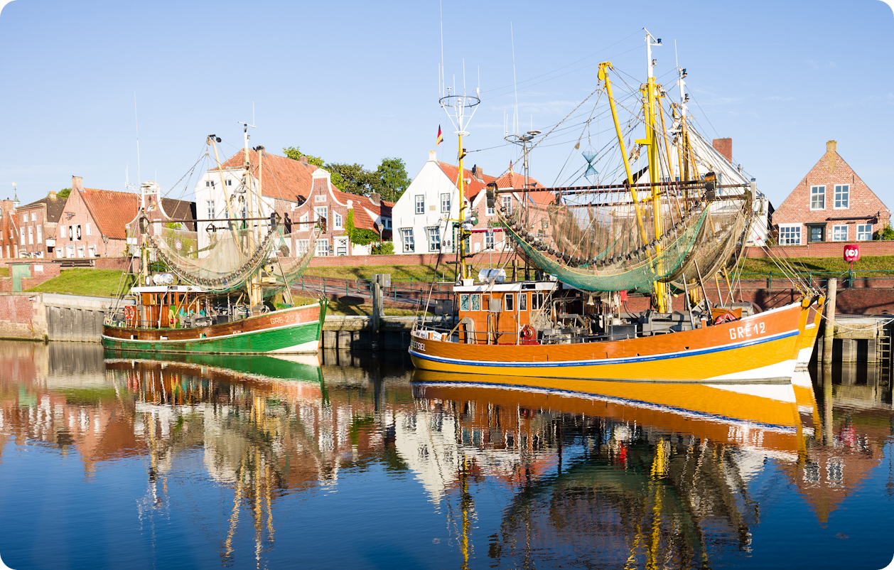 Der Fischerort Greetsiel an der Nordsee