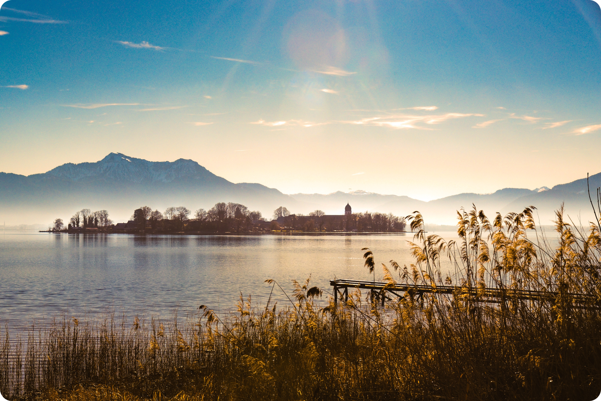 Der Chiemsee in Bayern Der Chiemsee in Bayern