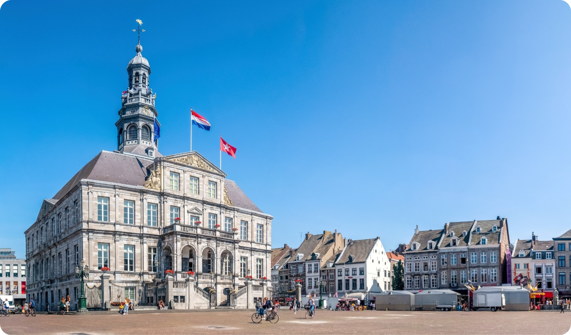 Maastricht Rathaus und Marktplatz