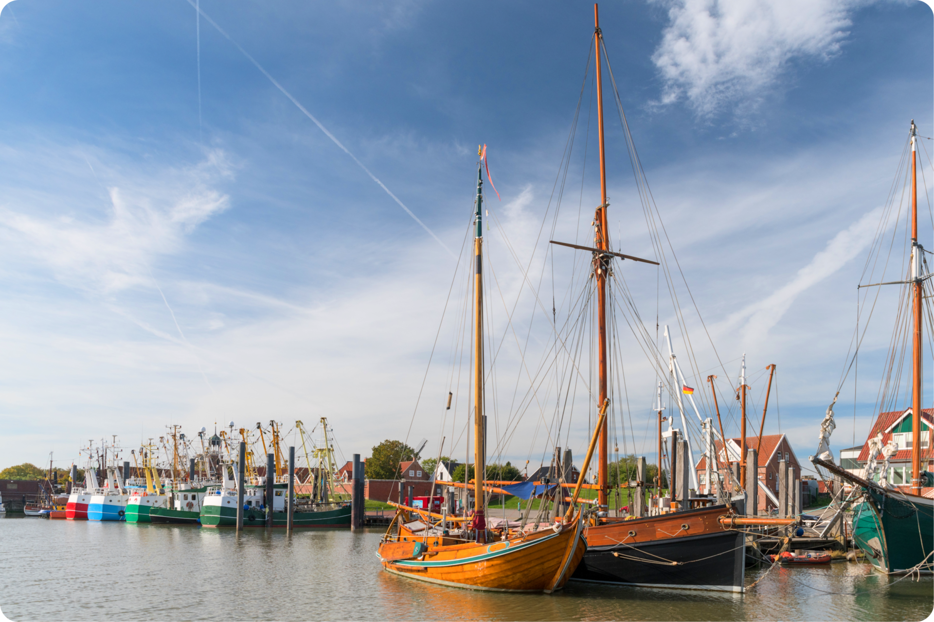 Der Fischerort Ditzum an der Nordsee