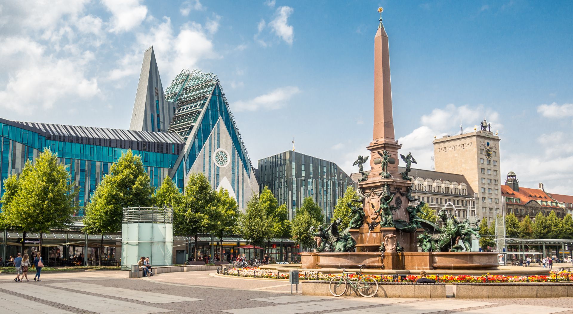 Blick auf den Augustusplatz in Leipzig
