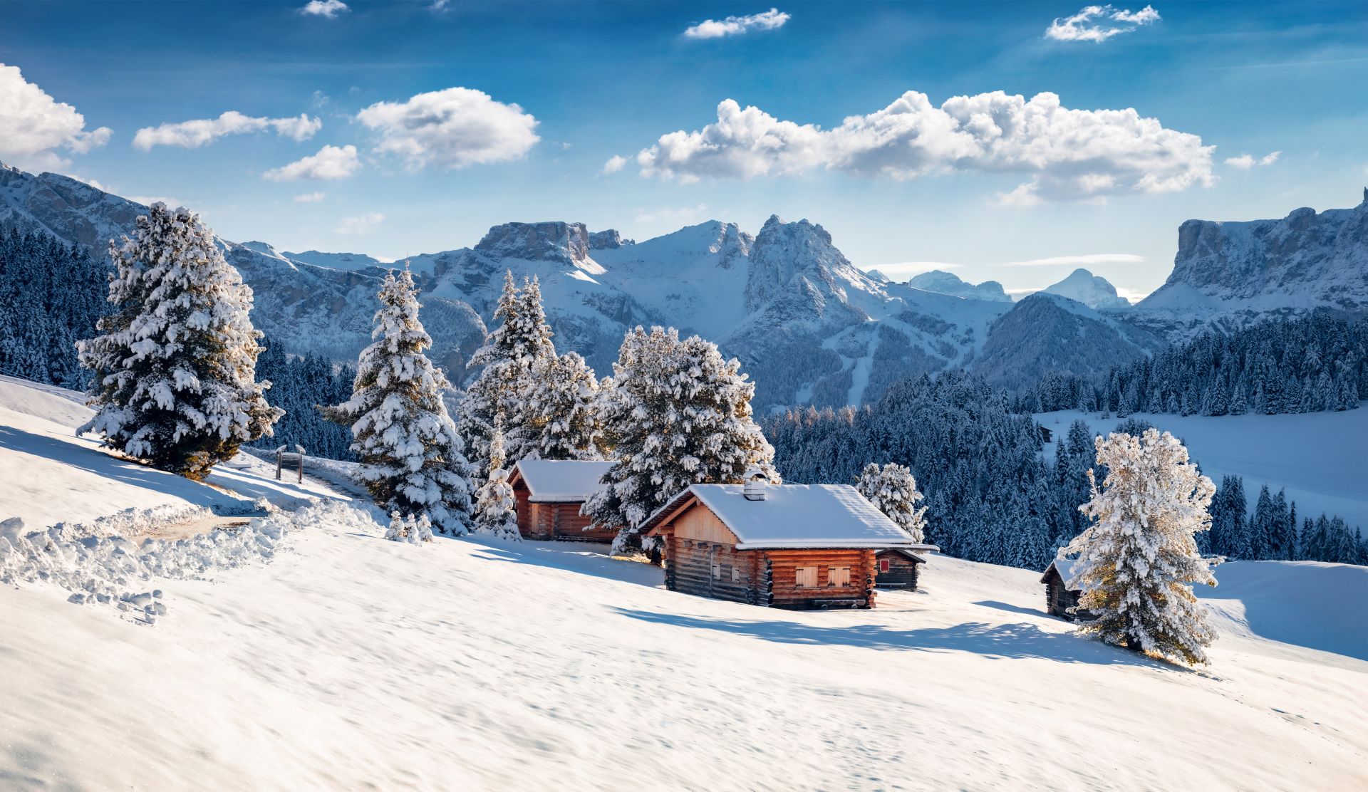 Dolomiten Winterlandschaft