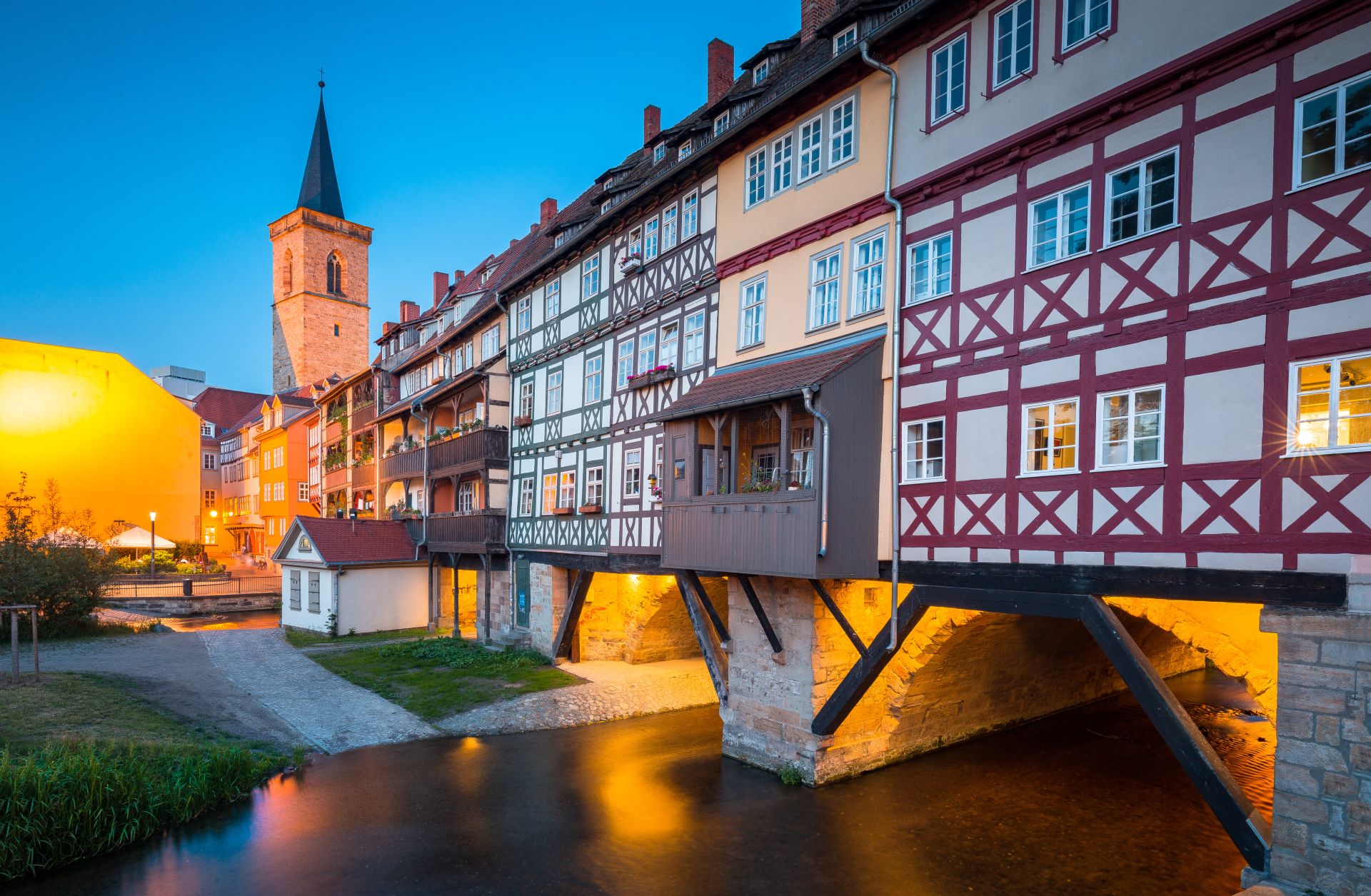 Die Krämerbrücke in Erfurt