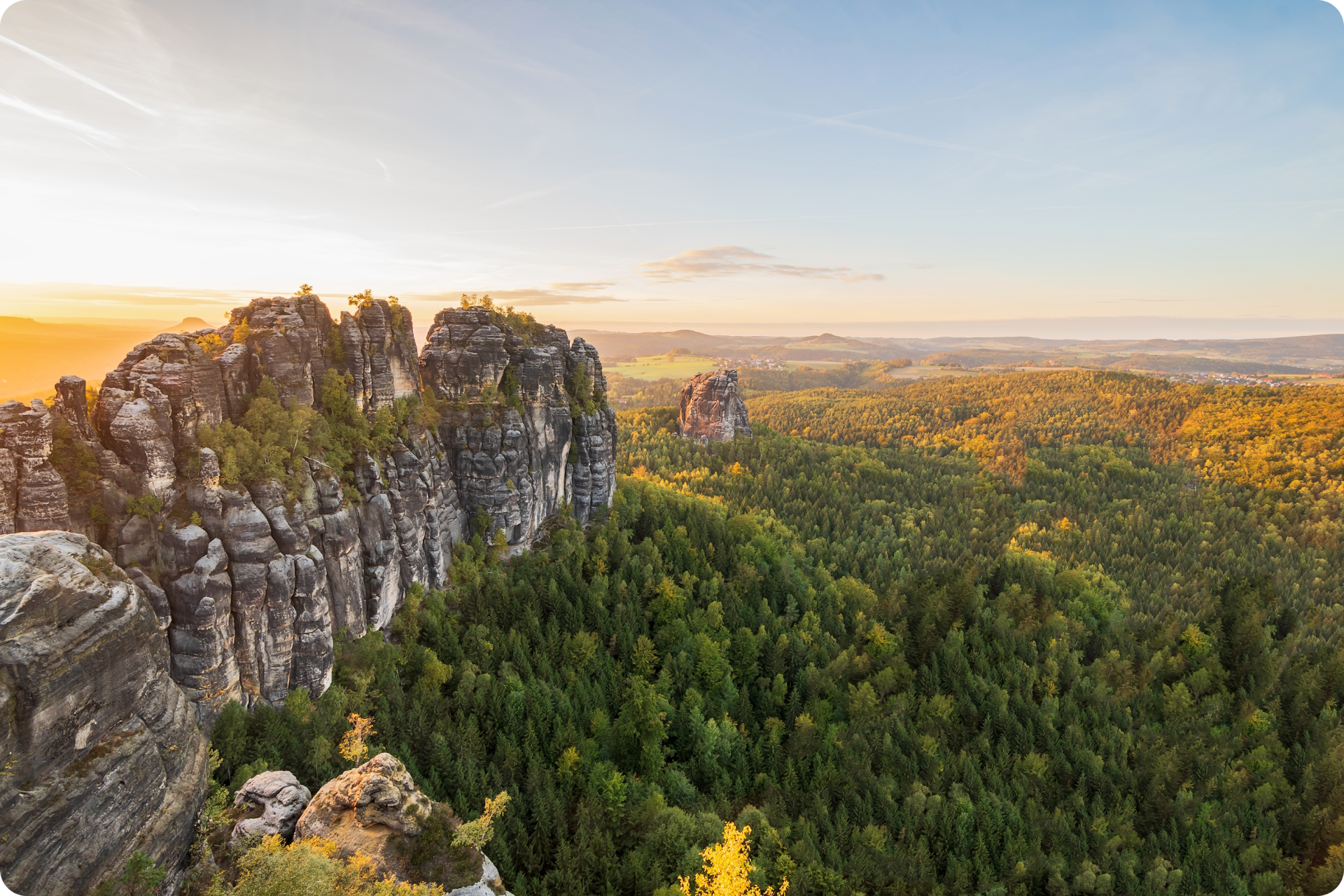 Die Schrammsteine in der Sächsischen Schweiz