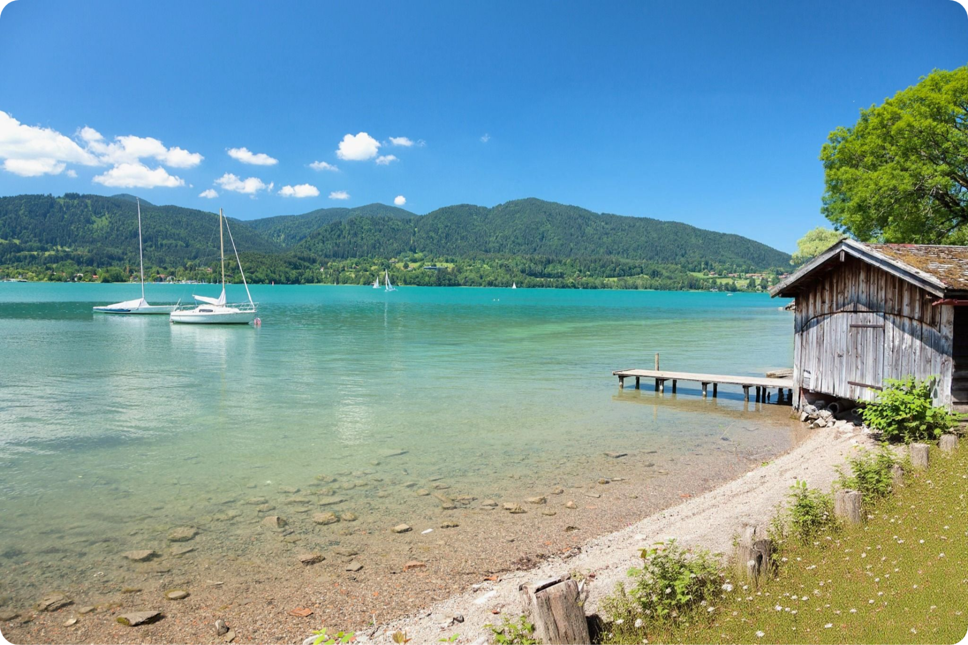 Der Tegernsee in Bayern Der Tegernsee in Bayern
