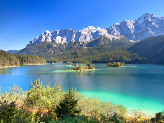 Der Eibsee in Bayern 