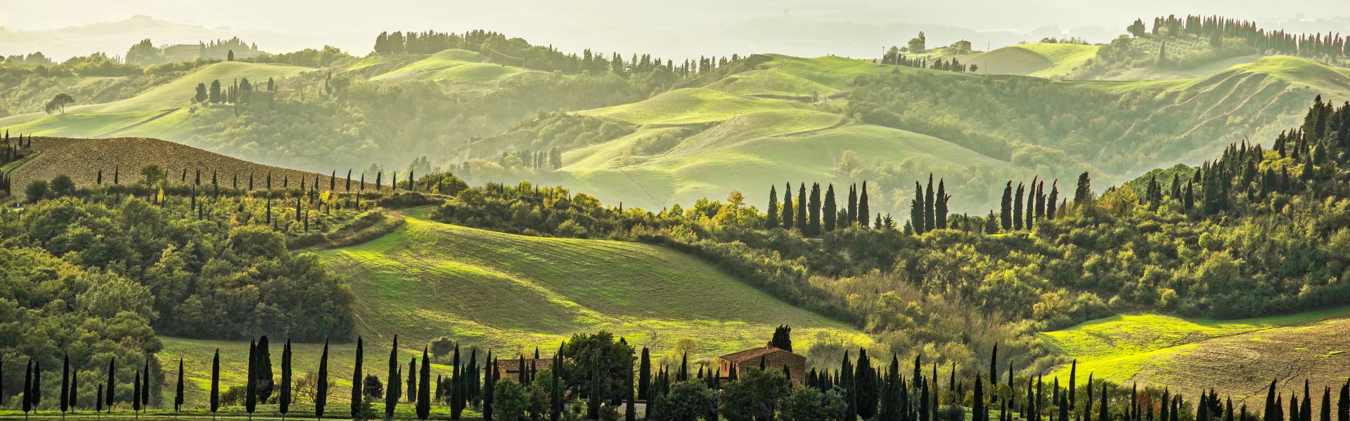Panorama der Landschaft in der Toskana in Italien