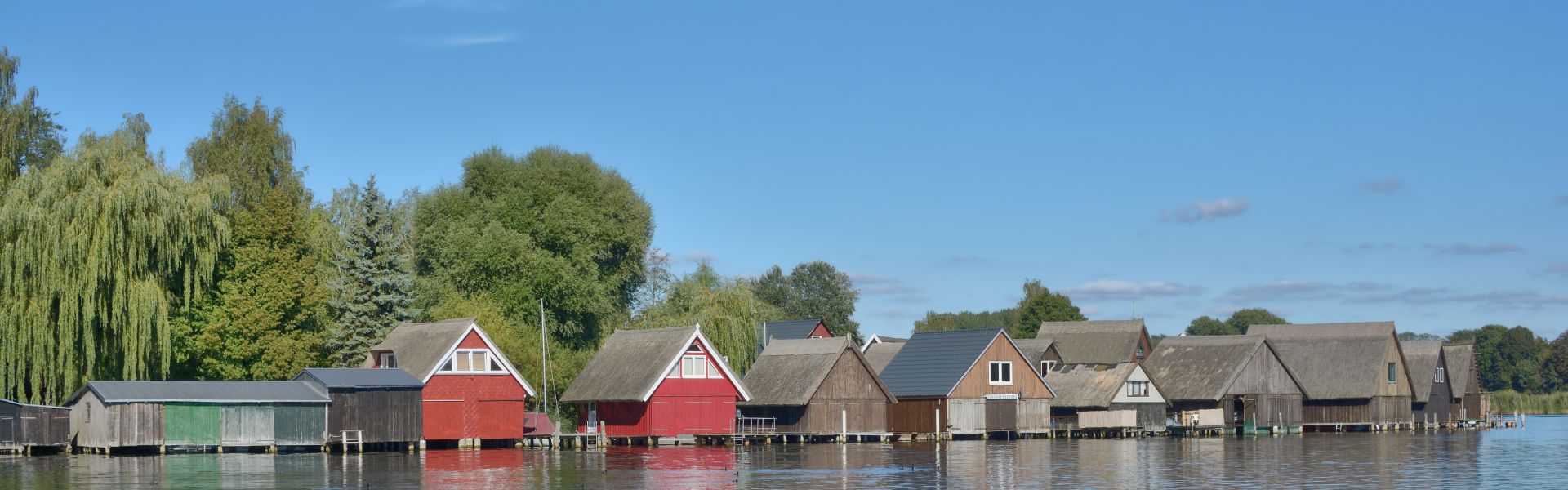 Röbel Bootshäuser Mecklenburgische Seenplatte