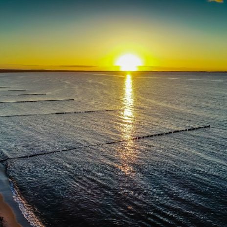 Sonnenuntergang am Strand von Glowe