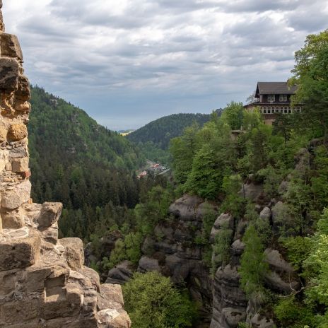 Berggasthof oberhalb von Oybin im Zittauer Gebirge