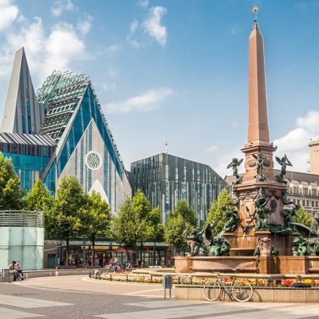 Panorama vom Augustusplatz in Leipzig