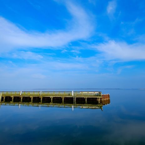 Blick vom Hafen in Dierhagen