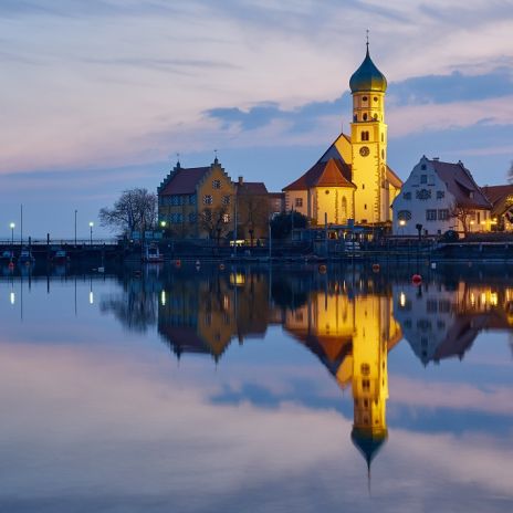 Hafen von Wasserburg am Abend Hafen von Wasserburg am Abend