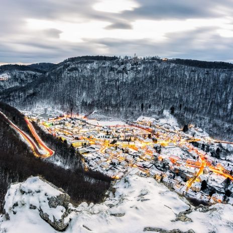 Schwäbische Alb bei Schloss Lichtenstein im Winter Schwäbische Alb bei Schloss Lichtenstein im Winter