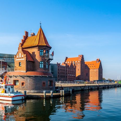 Lotsenhaus im Hafen von Stralsund