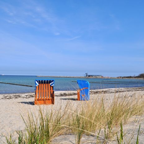 Strandkörbe am Ostseestrand von Glowe Strandkörbe am Ostseestrand von Glowe