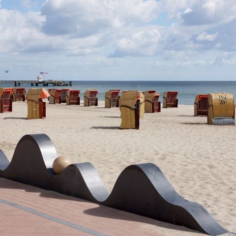 Strandkörbe am Strand von Dahme