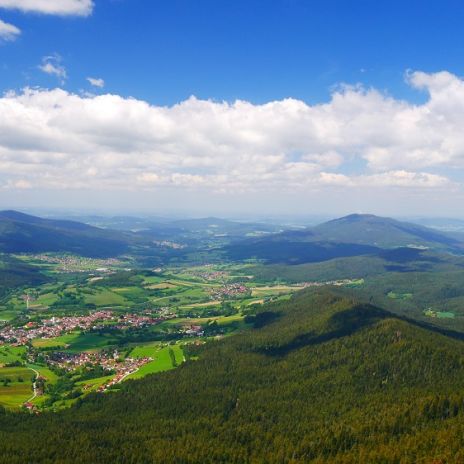 Panorama vom kleinen Osser über Arrach