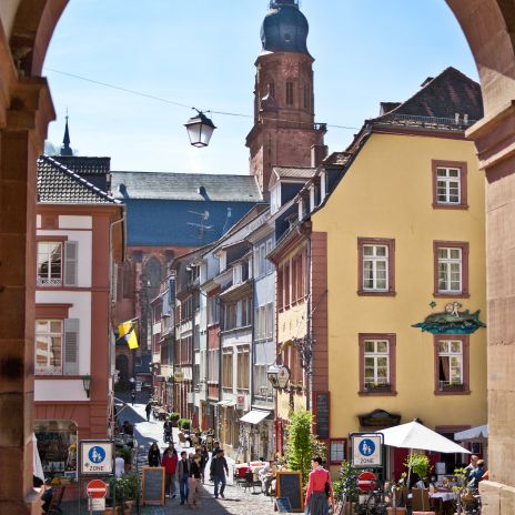 Heiliggeistkirche und Altstadt in Heidelberg