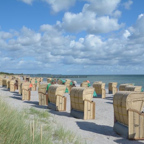 Blick über den Südstrand von Fehmarn