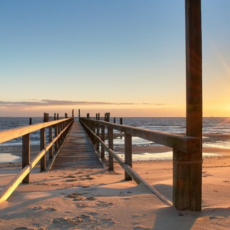 Sonnenaufgang an der Seglerbrücke auf Föhr