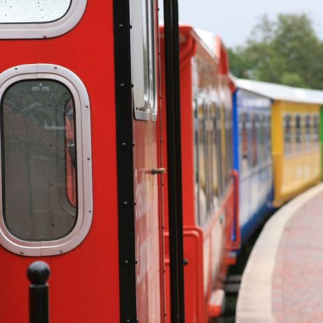 Inselbahn auf der Insel Langeoog Inselbahn auf der Insel Langeoog