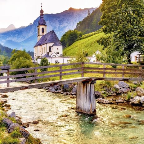 Malerwinkel mit Sankt Sebastian in Ramsau bei Berchtesgaden Malerwinkel mit Sankt Sebastian in Ramsau bei Berchtesgaden