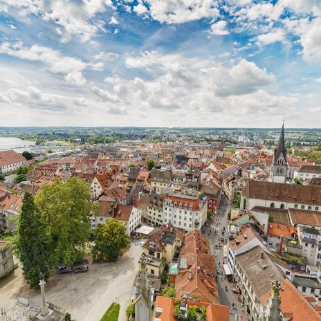 Panoramablick über Konstanz vom Münster