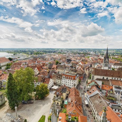 Panoramablick über Konstanz vom Münster Panoramablick über Konstanz vom Münster