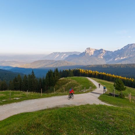 Blick nach Salzburg aus den Alpen