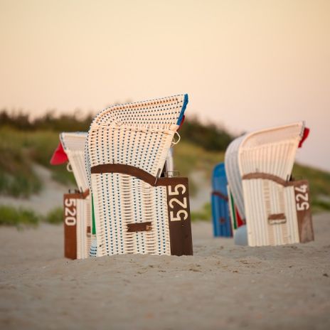 Strandkörbe am Strand von Föhr