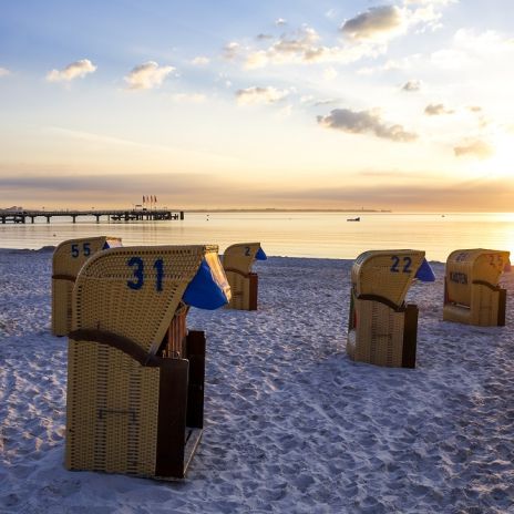 Strandkörbe am Strand von Scharbeutz Strandkörbe am Strand von Scharbeutz