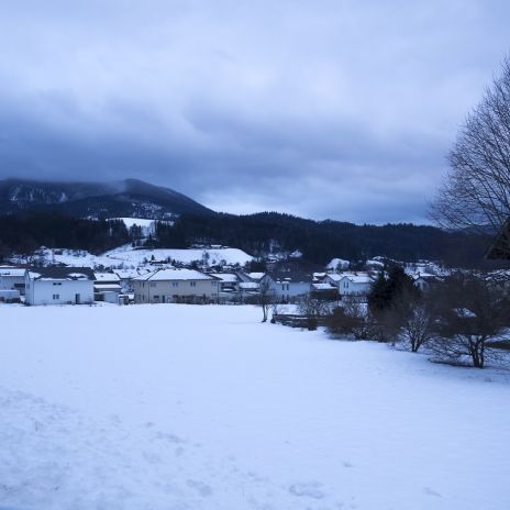 Blick über Teisendorf im Winter Blick über Teisendorf im Winter