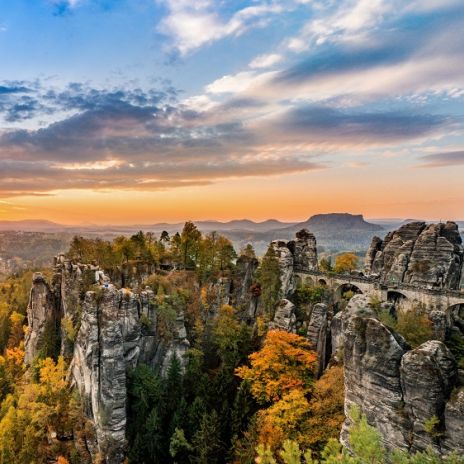Basteibrücke in der Sächsischen Schweiz Basteibrücke in der Sächsischen Schweiz
