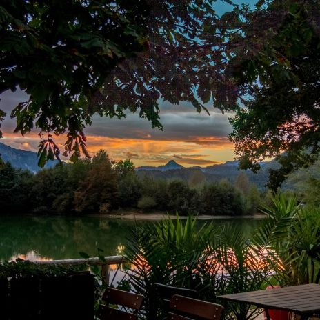 Reifinger See bei Grassau im Abendlicht Reifinger See bei Grassau im Abendlicht