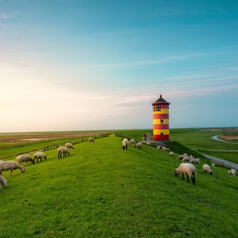 Leuchtturm an der Ostfriesischen Küste