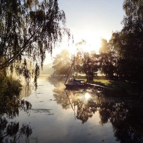 Sonnenaufgang bei Grambin am Stettiner Haff