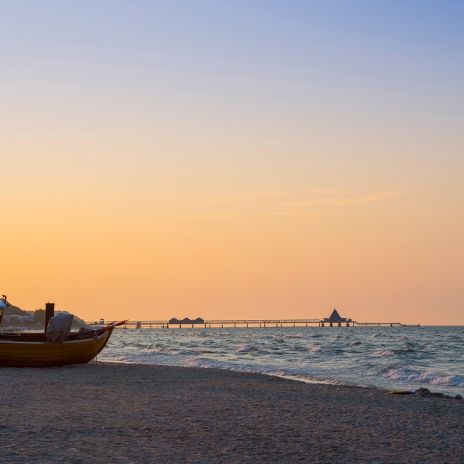 Fischerboot am Strand von Heringsdorf