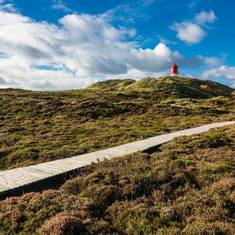 Weg zum Leuchtturm in Norddorf