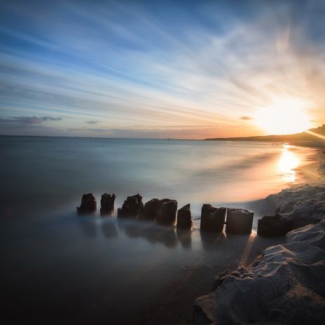 Sonnenaufgang am Strand von Lubmin